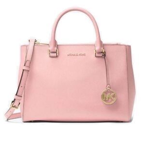 * NWT MICHAEL Michael Kors Kellen Saffiano Leather Satchel Bag, Blossom